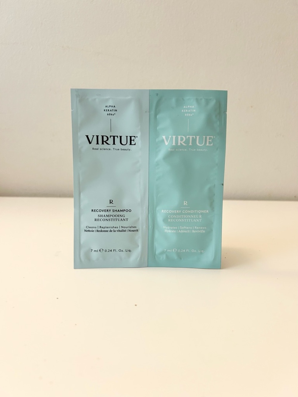 🌸VIRTUE Hydrating Recovery Shampoo & Conditioner 7 mL x 2
